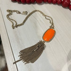 Kendra Scott gold and orange Rayne Necklace